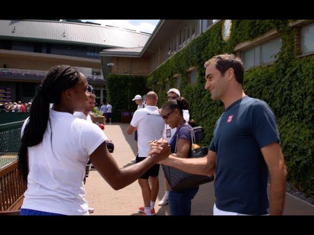 Coco Gauff meets Roger Federer | 2019 Wimbledon