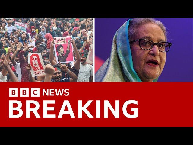 Bangladesh PM resigns and flees country as protesters storm palace | BBC News