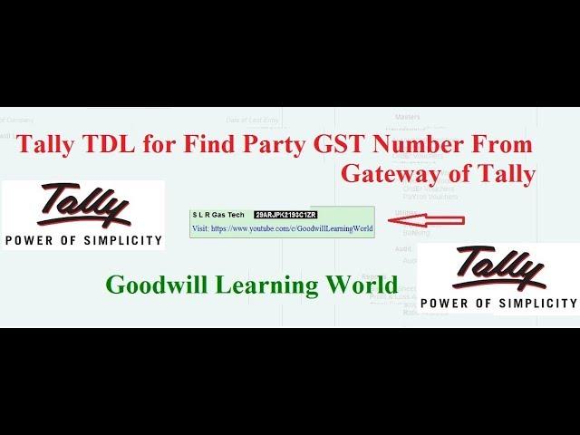 Tally TDL for Find Party GST Number from Gateway of Tally ||  Tally Addon for Find Party GST Number