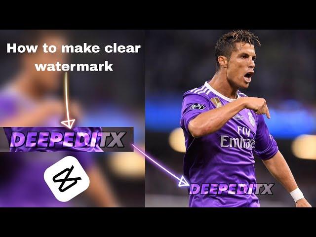 How to get clear watermark capcut | Capcut video editing | Transparent Watermark tutorial | CapCut