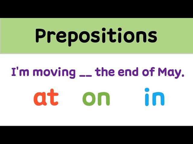 [Prepositions of Place & Time] AT ON IN I English Grammar