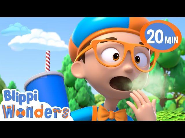 Blippi: The Big Burp Challenge!  | Blippi Learns Something New | Learning Videos for Kids 🟠