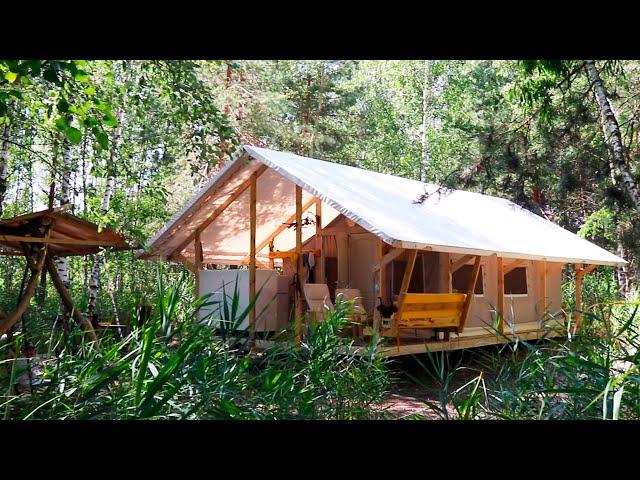 Amazing Building Glamping. Living Off Grid in Self-Isolation