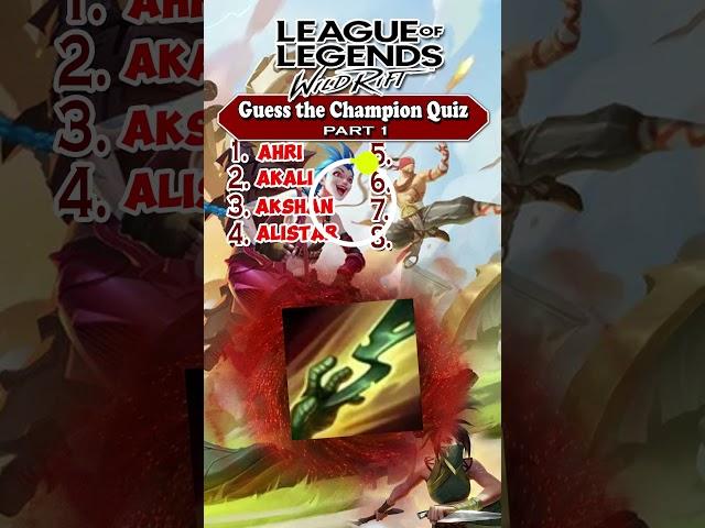 League of Legends Champion Quiz Part 1 #gamequiz #trendingquiz #leagueoflegends #gamingquiz