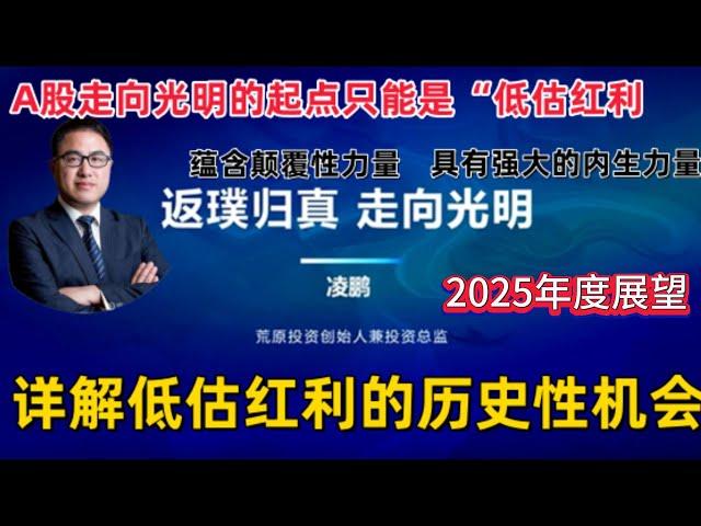 荒原投资凌鹏2025年投资策略——《返璞归真，走向光明--下》。A股走向光明的起点只能是“低估红利”。详细解析低估红利的行情，认为低估红利具有强大的内生力量，蕴含颠覆性力量。