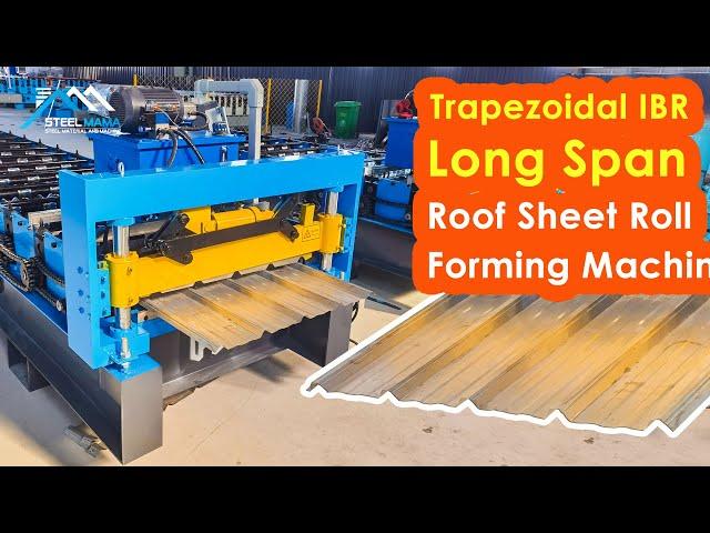 [Steelmama]Nigeria Metal Steel Trapezoidal IBR Long Span Roof Sheet Roll Forming Machine Price