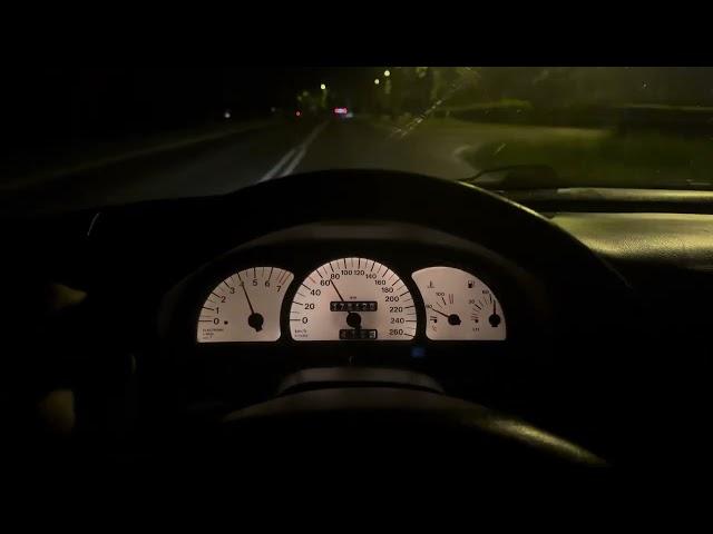 Opel calibra 2.5v6, sound check, drive in the night.