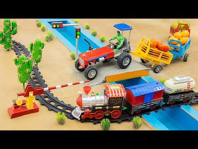 DIY Tractor Truck With Trailer To Pickup many fruits | How to make bridge over river | @Sun Farming