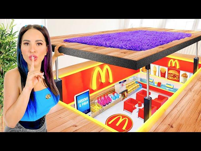 Construí un McDonald’s SECRETO en nuestra habitación!