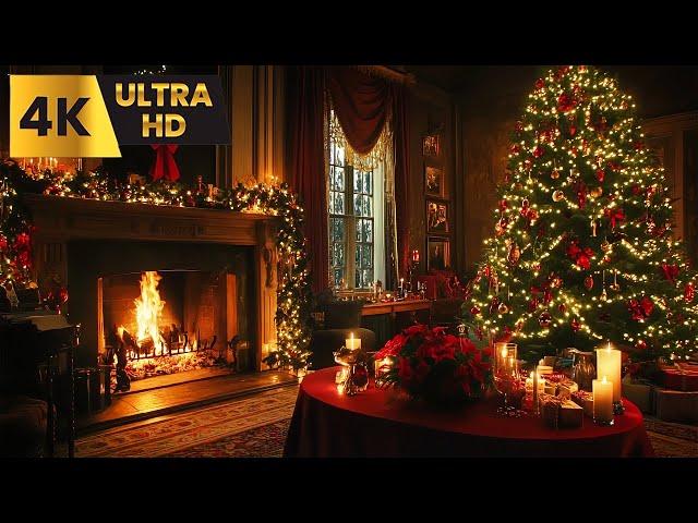 Top Christmas Songs Playlist  Classic Christmas Music with Fireplace  Merry Christmas 2024