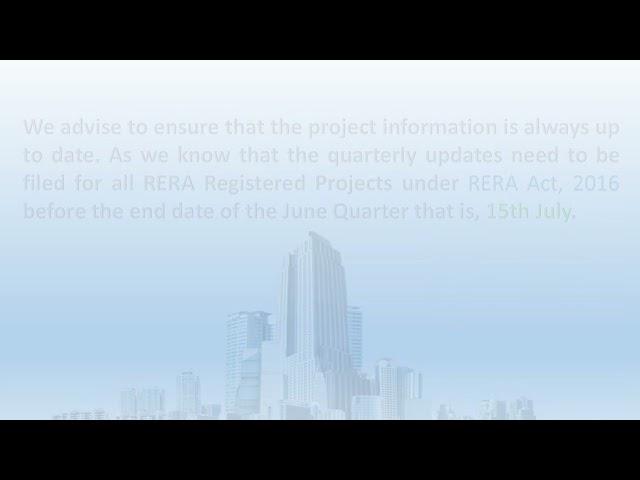 Get Quarterly Filings for your Real Estate Project Done Professionally with RERA Consultants LLP