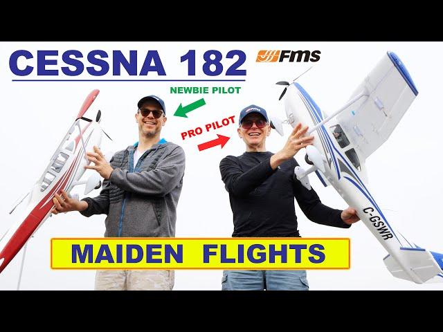 NEW FMS Cessna 182 RC Plane - Maiden by Pro & Newbie Pilot