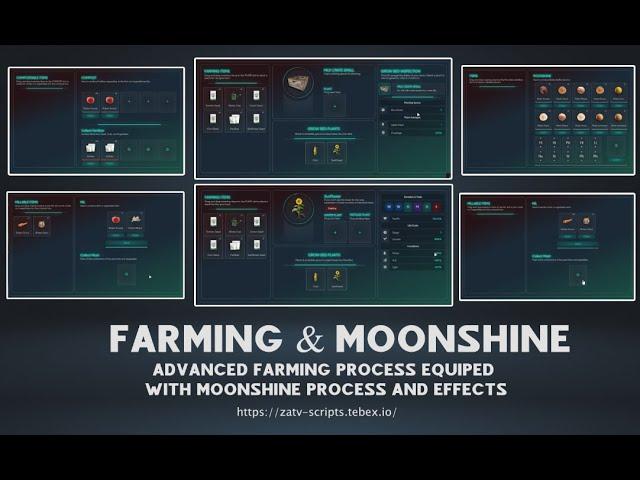 [ZaT-SCRIPTS][QBCore/ESX] FIVEM FARMING AND MOONSHINE (Inspired UI)