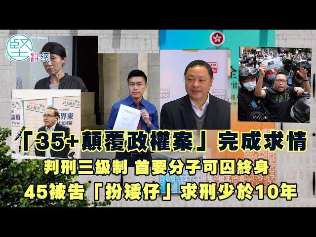 【世紀大案】「35+顛覆政權案」完成求情　判刑三級制「首要分子」可囚終身　45被告「扮矮仔」求刑少於10年