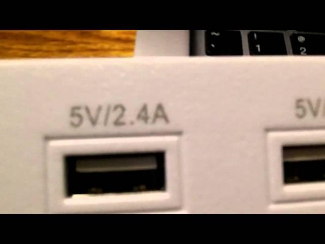 FlePow™6-Grounded AC Plugs Power/ 4 USB Ports for 5V/1A and 2 USB Ports for 5V/2.4A Output f