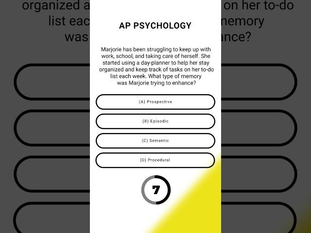AP Psychology Quiz in 20s | QOTD #002  ’25 #shorts  #quiz