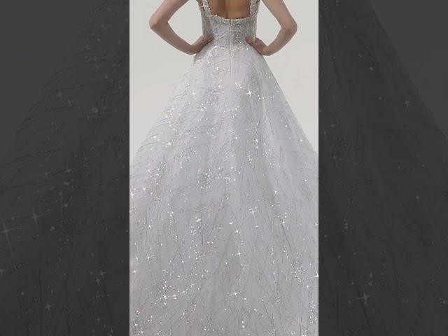 Sequin wedding gown #luxury #luxuryfashion #luxurywedding #weddingdress #weddinggown #trendingshorts