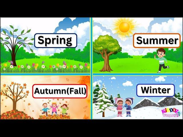 Seasons | Learn About the Four Seasons with Spellings | Spring, Summer, Autumn, Winter |Seasons Name