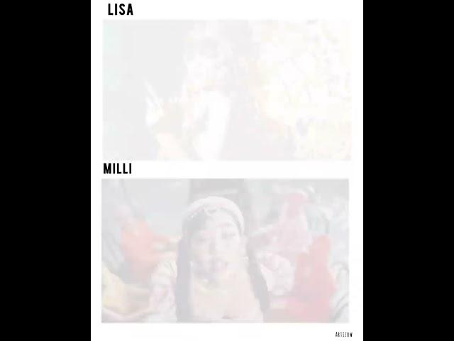 lisa rap and milli rap / who is better / mirror mirror / lalisa #artizow #shorts