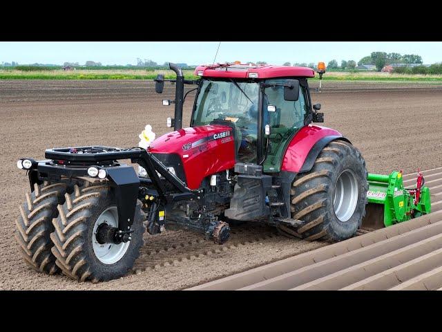 Ridging of Chicory Beds | Case IH Maxxum 125 w/ Hegro Nose Wheel / Trike | Gebr Vos