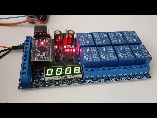 IO22D08 / IO22C04 Arduino Pro Mini delay relay demo