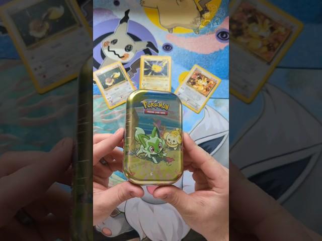 Sprigattito Mini Tin Opening! #pokemon #poketube #pokemoncards #shorts