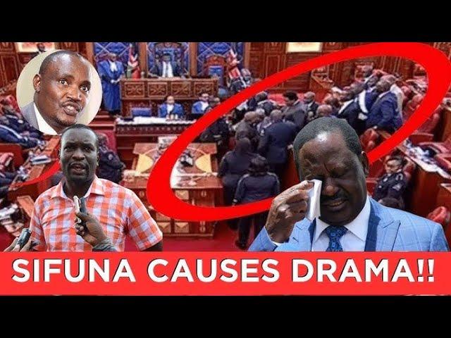 CHAOS!! Fearless Sifuna loses his tempers to speaker over tough questions to water Cs Mugaa