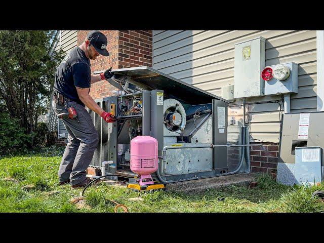 Typical HVAC unit LEAKING refrigerant & How I Fixed it.