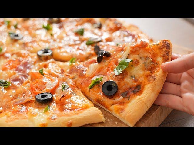 The FASTEST pizza dough  You won't buy pizza again  Pizza recipe