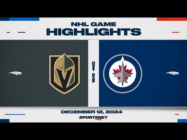 NHL Highlights | Golden Knights vs. Jets - December 12, 2024