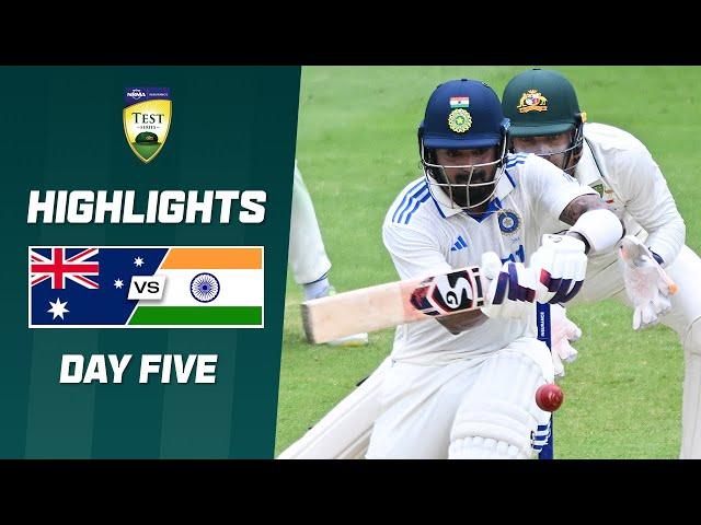 Australia v India 2024-25 | Third Test | Day Five