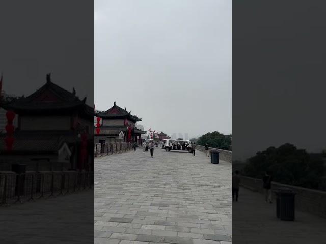 Walking on the city wall