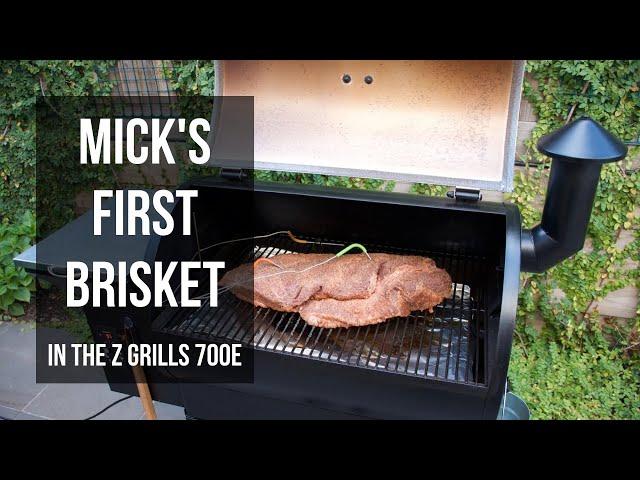 Mick's first brisket on the Z Grills 700E wood pellet smoker grill