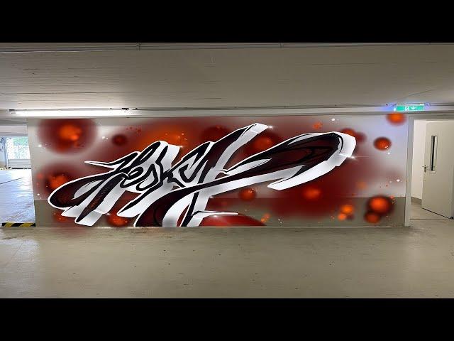 NEW STYLE IN AN UNDERGROUND CAR PARK - GRAFFITI HESKY ONE 2022