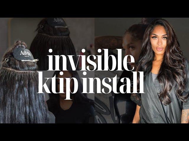 How To Install K Tip Hair Extensions: 26” 300g Invisible Raw Cambodian Wavy Hair| www.AavyaHair.com