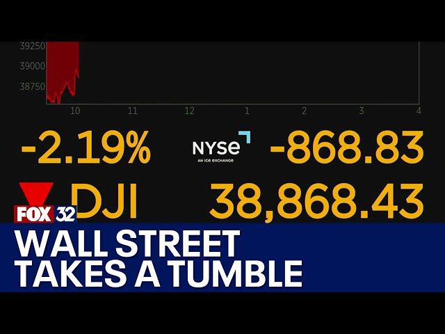 Global stock markets plunge; Dow Jones tumbles 800 points