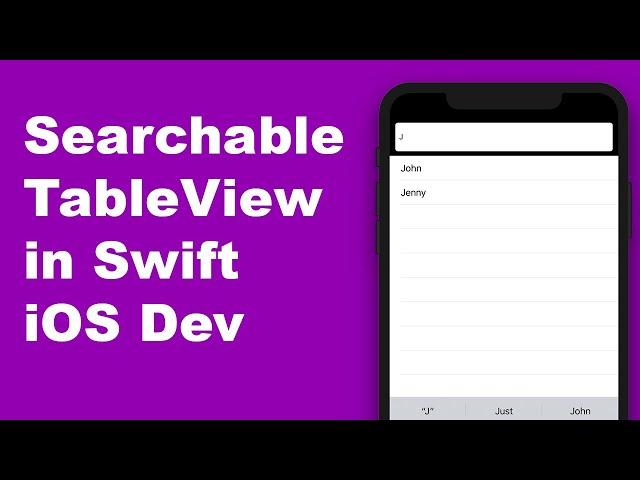 Searchable Table View in Swift with Xcode 11 | iOS for Beginners