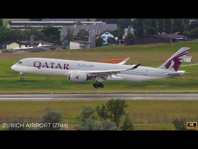 20 MINUTES HEAVY LANDINGS and TAKEOFFS |  Zurich Airport Plane Spotting (ZRH/LSZH) | 4K