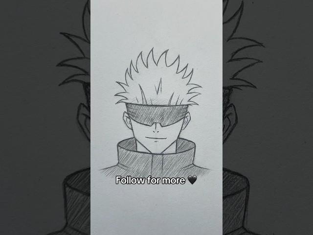 How to draw Gojo  #drawing #art #howtodraw #arttutorial #arttutorial #shortvideo #shorts