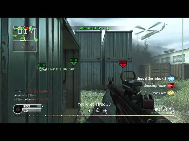 COD4: 115 Kills MP5 Domination on Shipment!