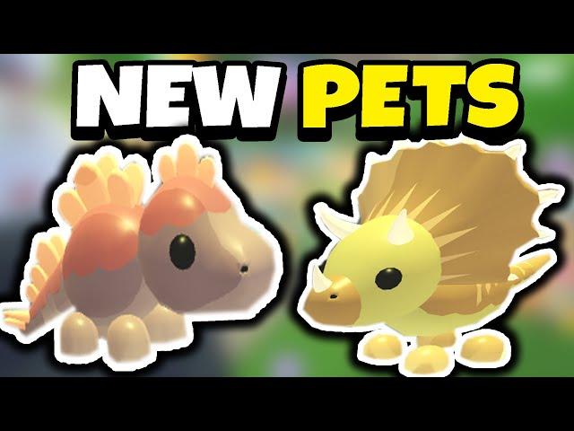 NEW TRICERATOPS & STEGOSAURUS PETS IN ADOPT ME! (ROBLOX)