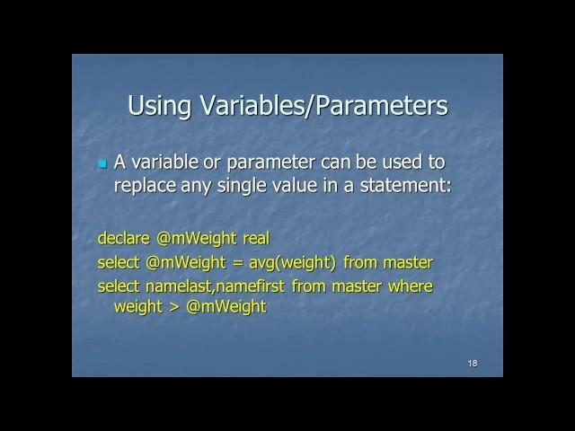 TSQL Part 2