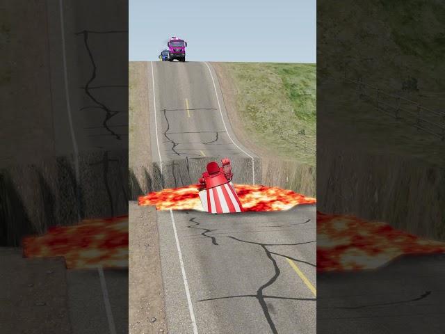 EPIC Mixer Truck vs HUGE Pit! BeamNG.drive #Wow
