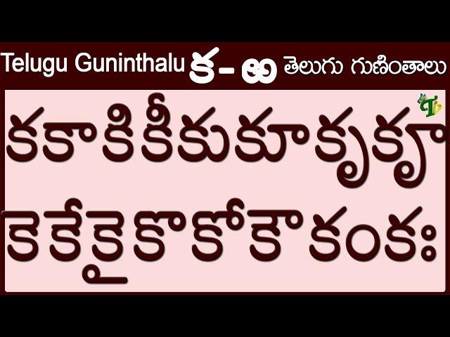 #teluguguninthalu క to ఱ గుణింతాలు రాయడం | Learn Ka to Rra Guninthalu in Telugu | Telugu Varnamala