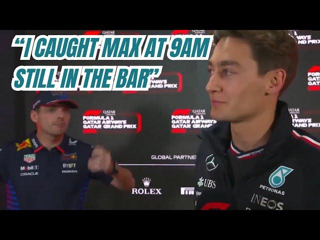 Max Verstappen Got Caught by George Russell in Las Vegas Bar still Partying in 9 AM!