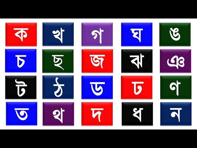 ক খ গ ঘ ঙ চ ছ জ ঝ ঞ ট ঠ ড ঢ ণ ত থ দ ধ ন প ফ ব ভ ম য র ল শ ষ স হ ড় ঢ় য় //বেনজন বর্ণ মালা