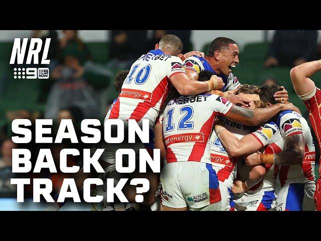 Will the Knights UPSET WIN spur them on to a Top 8 finish?: NRL Presser | NRL on Nine