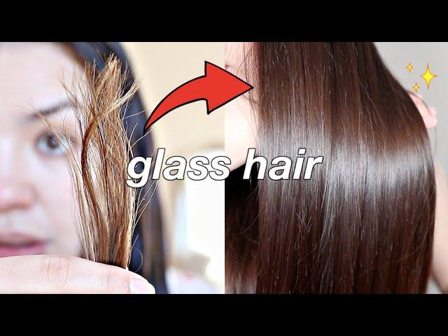 GLASS HAIR PRODUCT LAYERING TECHNIQUE | How To Get Shiny Hair