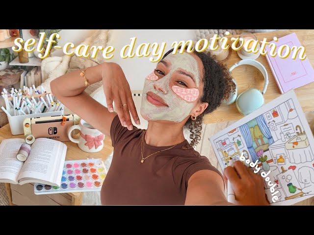 Spend a Self-Care Day With Me️~ body care & cozy hobby body double