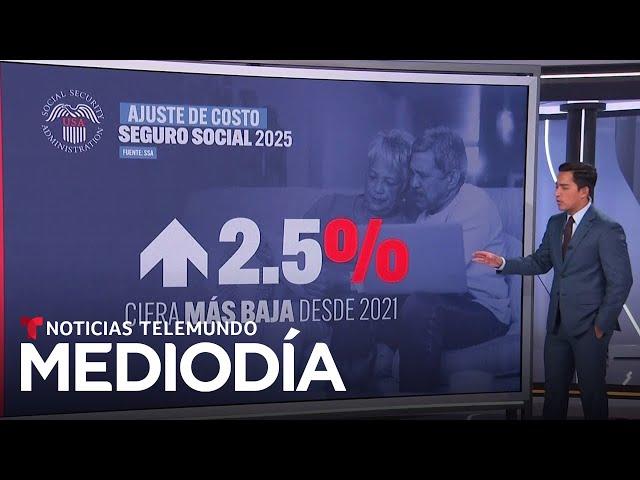 Anuncian un aumento del 2.5% para los beneficiarios del Seguro Social | Noticias Telemundo